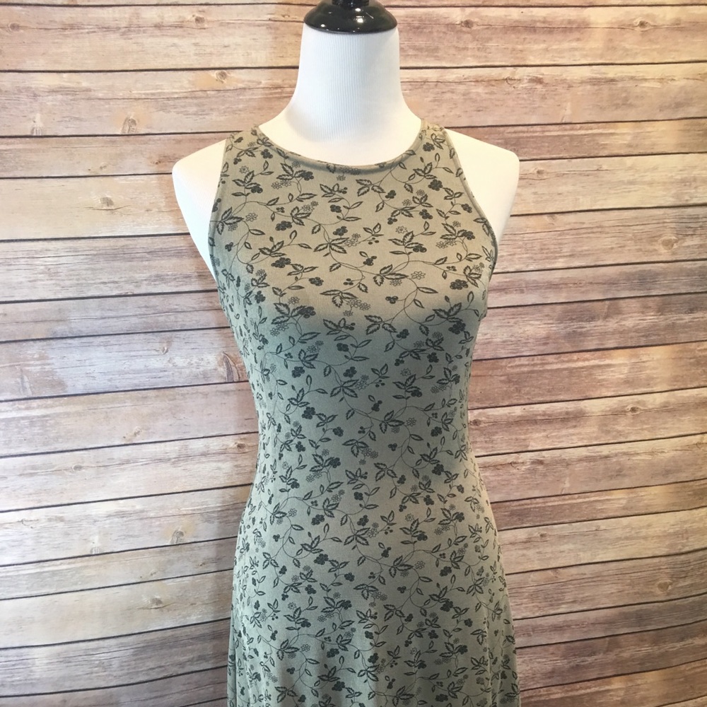 Green small floral dress
